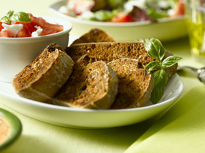 吐司和番茄生菜面包面包丁美食家食物美食高清图片