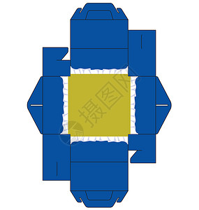 蛋糕盒蓝色背景图片