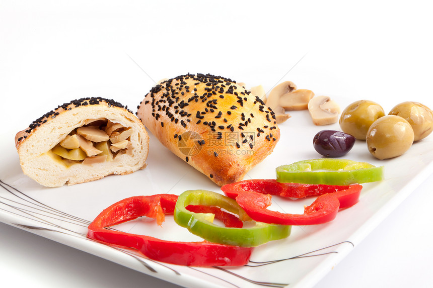 塞满了马什室的垫子辣椒木头季节脑袋面包饮食营养早餐植物蔬菜图片