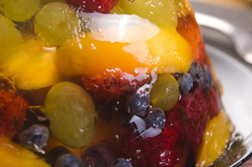 夏季贝里杰利泰瑞食谱英语红色食物水平黑色覆盆子明胶陶罐水果图片