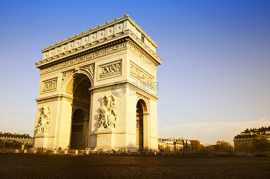 法国巴黎 日间 法国巴黎纪念馆天空大街艺术景观历史性蓝色城市街道首都图片