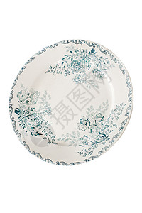 古董板彩陶图案白色绿色风格餐具陶瓷古董蓝色装饰背景图片