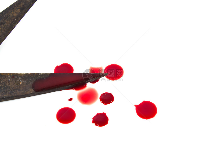 旧剪刀和一滴血手术补给品库存照片红色图片