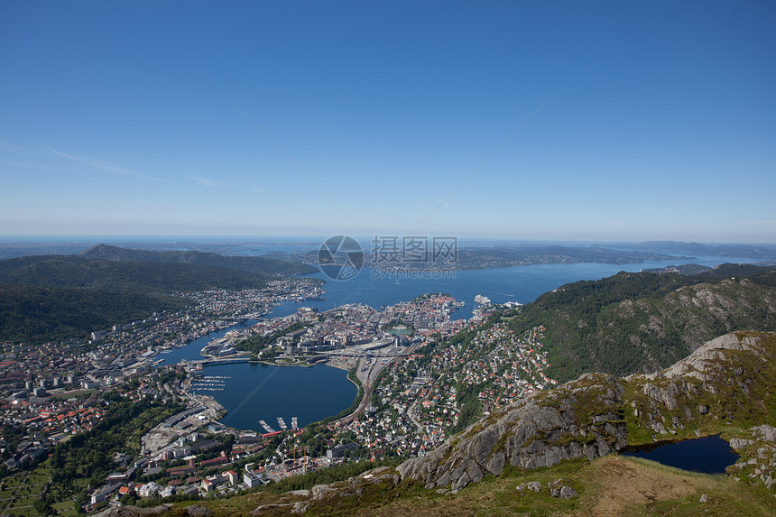照片来自挪威卑尔根港口蓝色目的地旅游游客天空文化图片
