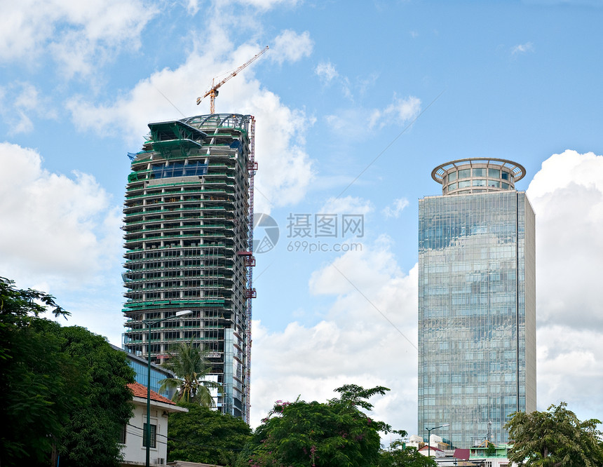 柬埔寨金边的高层建筑图片