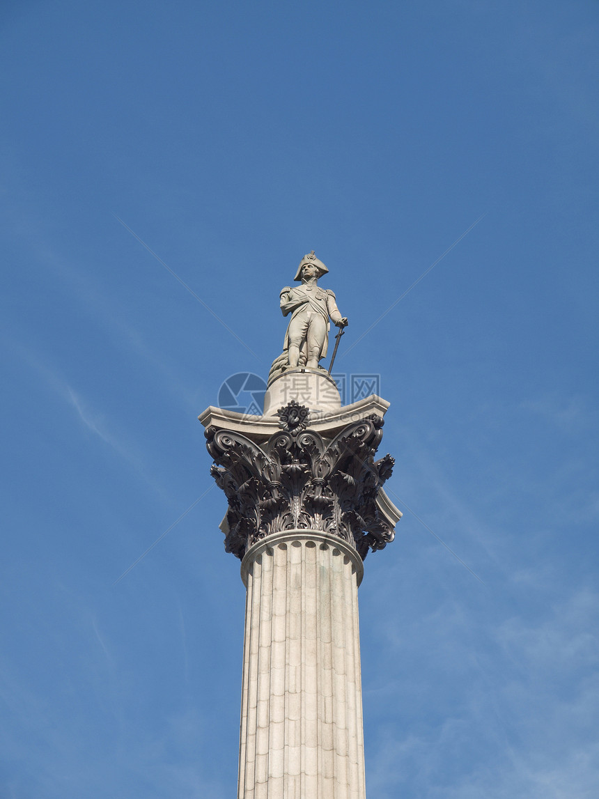 伦敦纳尔逊专栏王国地标柱子雕塑正方形联盟建筑学雕像纪念碑图片