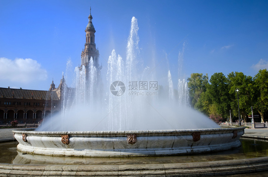 埃斯帕纳广场历史建筑游客纪念碑旅行建筑学假期正方形柱子文化图片