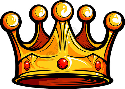 皇家或国王王冠卡通矢量图像背景图片