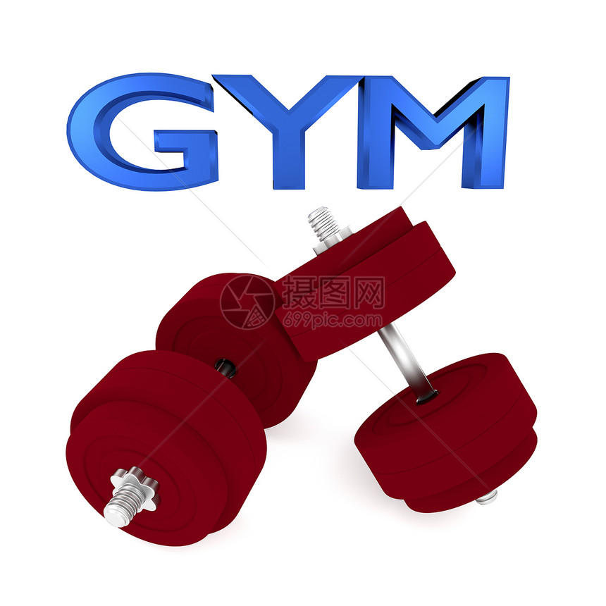 健身力量训练肌肉白色身体运动锻炼哑铃健身房金属图片