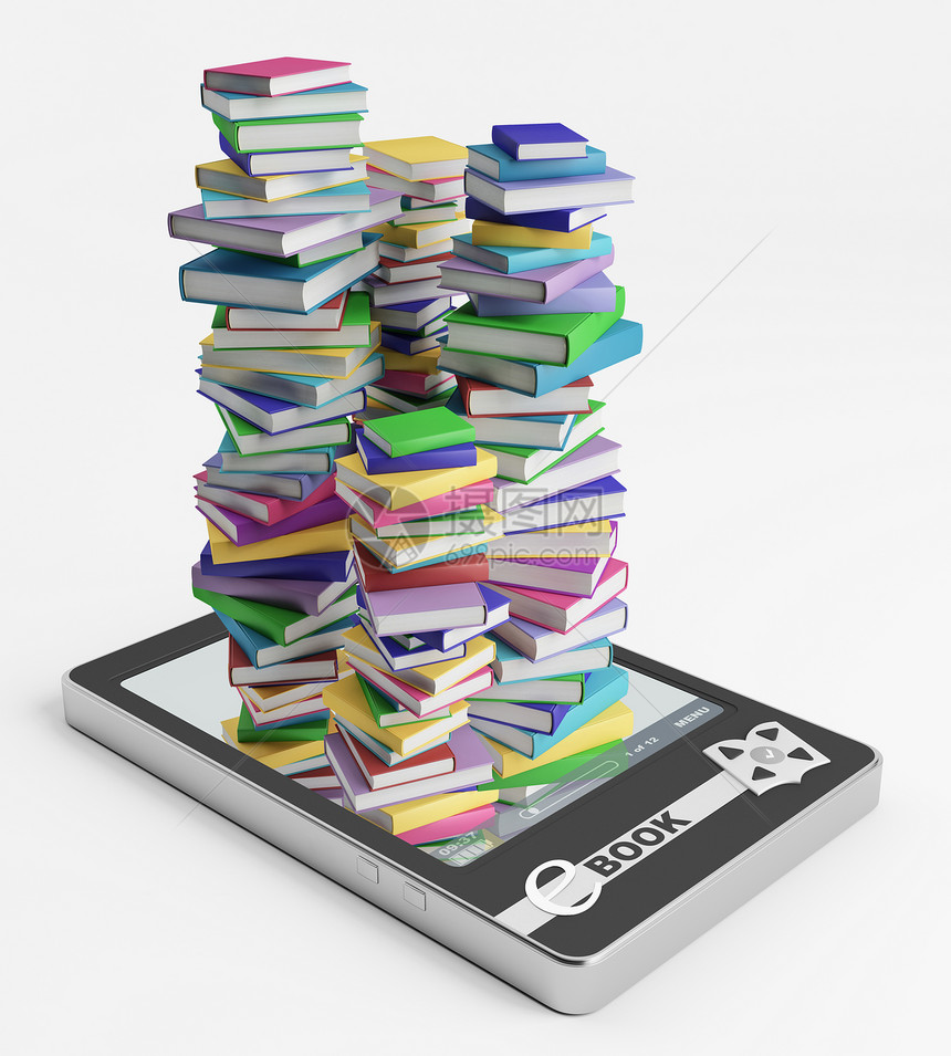 电子书及其内容白色教程训练教育软件知识智慧文学图书馆技术图片