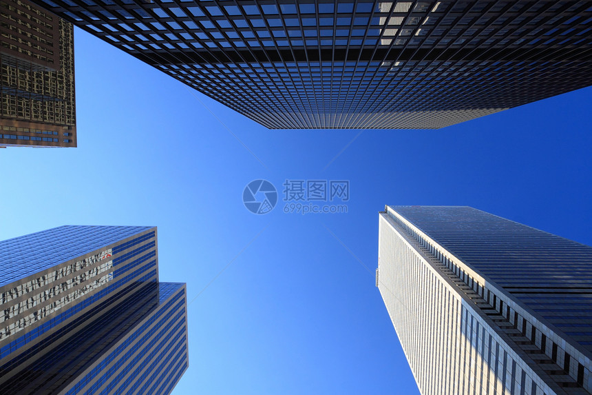 摩天大楼建筑物蓝色技术市中心城市生活公司场景玻璃建筑学图片