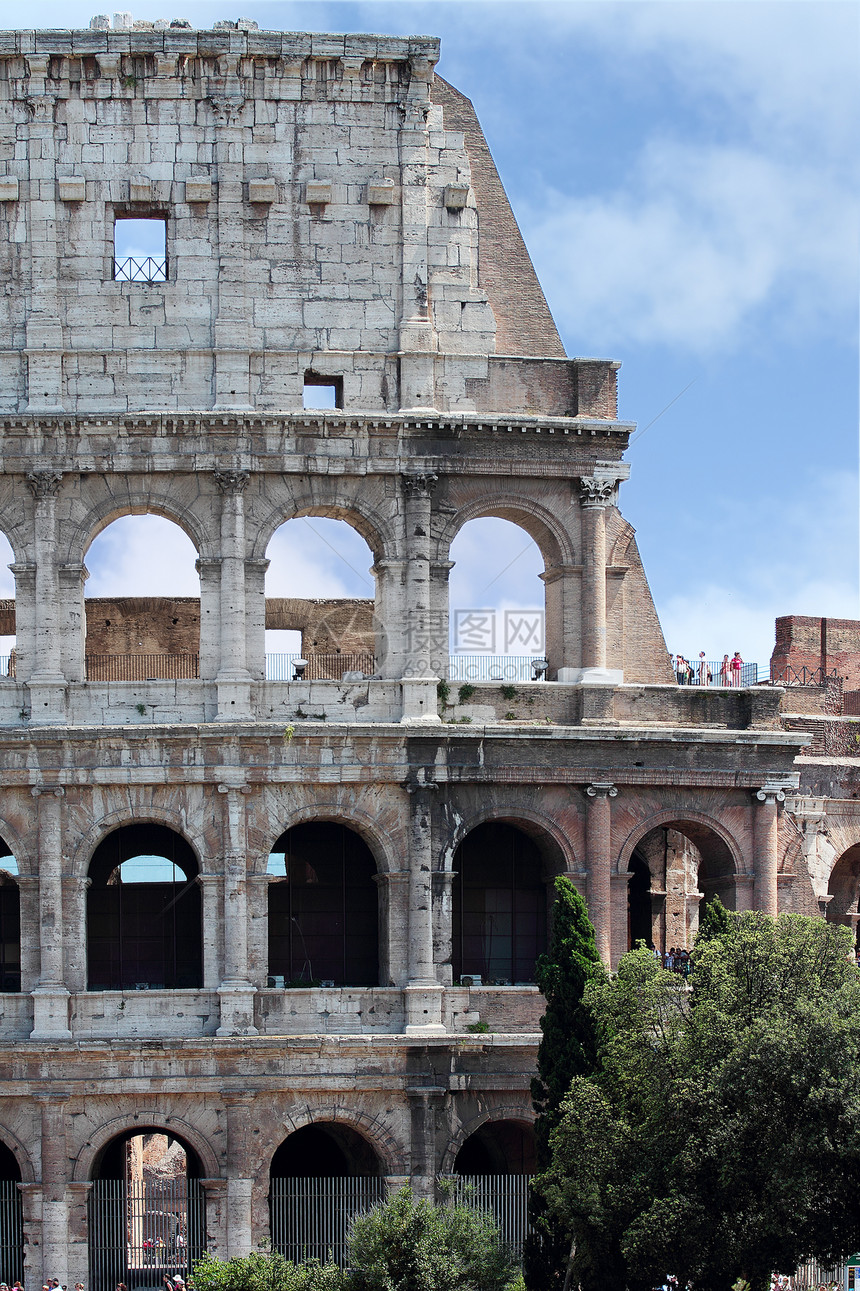 意大利罗马的巨集帝国景点文化拱门竞技场蓝色游客论坛旅行体育馆图片