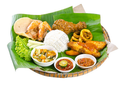 阿尔山三潭峡印度尼西亚传统食物 鸡 鱼和菜辣椒豆腐牛奶午餐对虾面条椰子大豆花生土豆背景