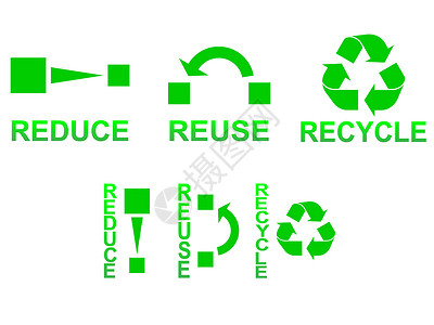 减少再使用标签环境生态产品绿色背景图片