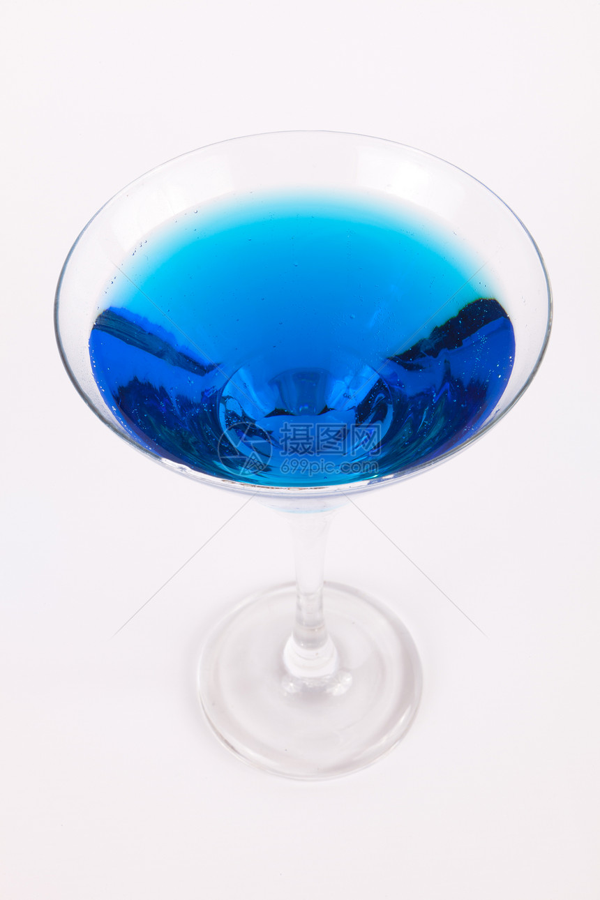 蓝饮料奇异果酒精酒杯美食庆典派对区域液体玻璃鸡尾图片