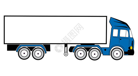 重磅卡车插图绘画旅行速度拖拉机送货货运后勤司机线圈背景
