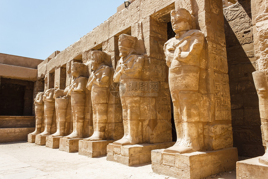 埃及卡纳克寺庙古老废墟古董考古学旅游狮身象形宗教艺术文明建筑图片