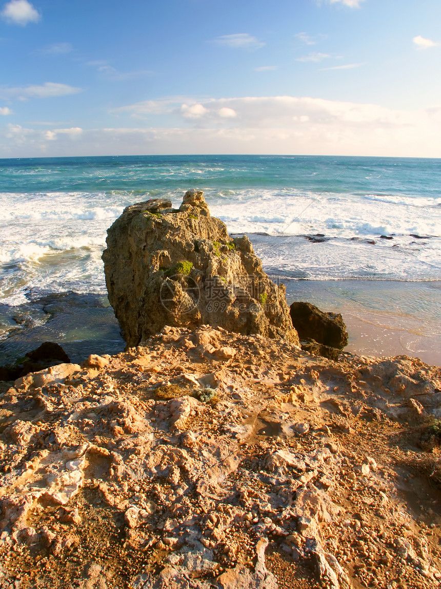维多利亚澳大利亚海岸直线绿地场景地形潮汐崎岖支撑海滩栖息地生态海浪图片