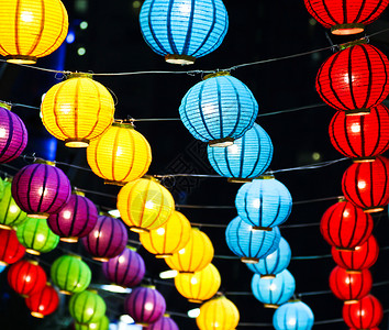 中国灯笼宝塔新年文化红色背景图片