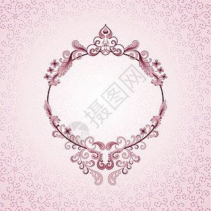 粉色oval框架背景图片