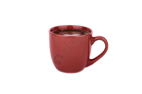 红杯咖啡背景图片