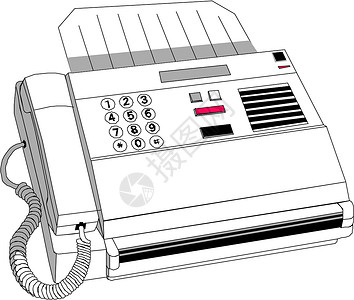 黑白电话办公室电话照片液晶服务展示全球黑色拨号白色戒指电缆插画