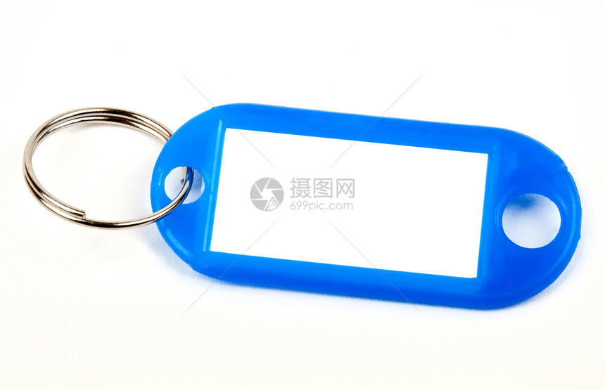 密钥工具栏塑料标签钥匙链蓝色戒指表链白色钥匙圈离岸价笔记图片