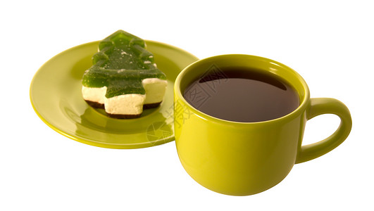 茶叶和甜茶盘子食物糖果蛋糕背景图片