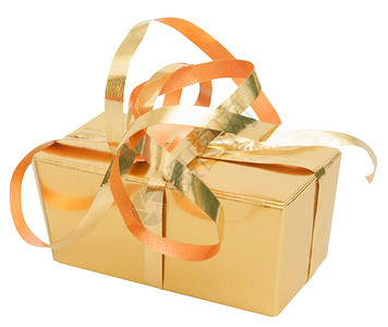 金礼品盒金子丝带礼物礼物盒背景图片