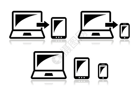 小通巷响应性设计 - 膝上型计算机 平板电脑 智能通矢量图标设计图片