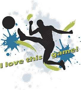 青年足球男子踢足球球的足球设计设计图片