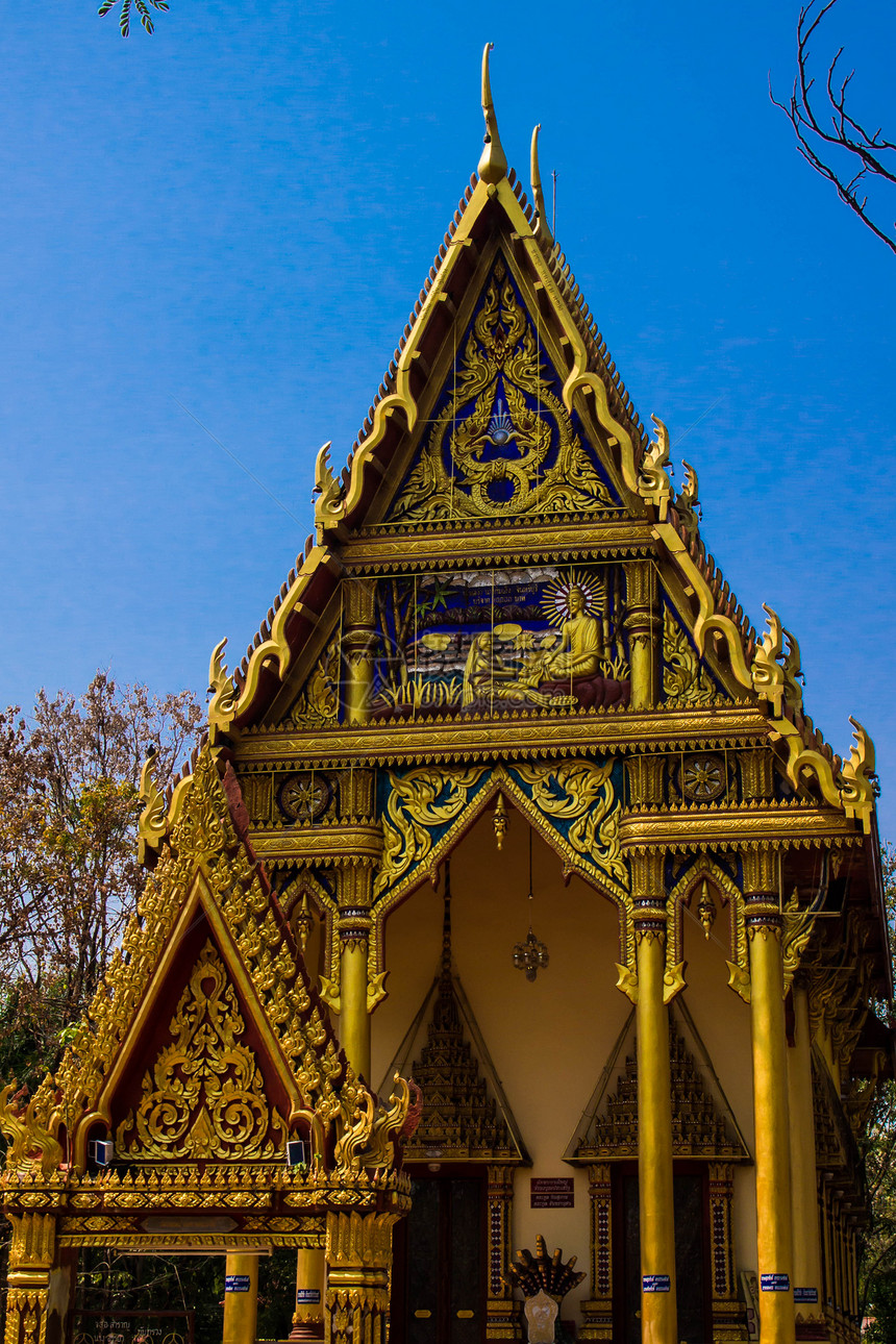 泰国圣殿泰国假期游客宝塔旅行寺庙历史性遗产金子连体历史图片