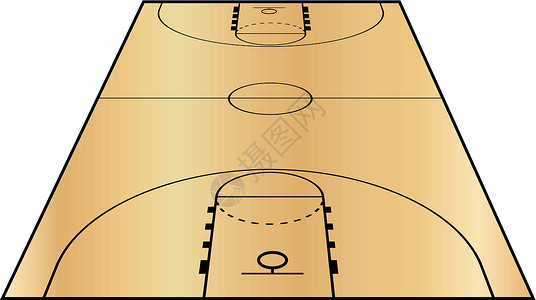 篮球法院的矢量插图成功中心训练游戏场地娱乐篮子运动法庭木头背景图片