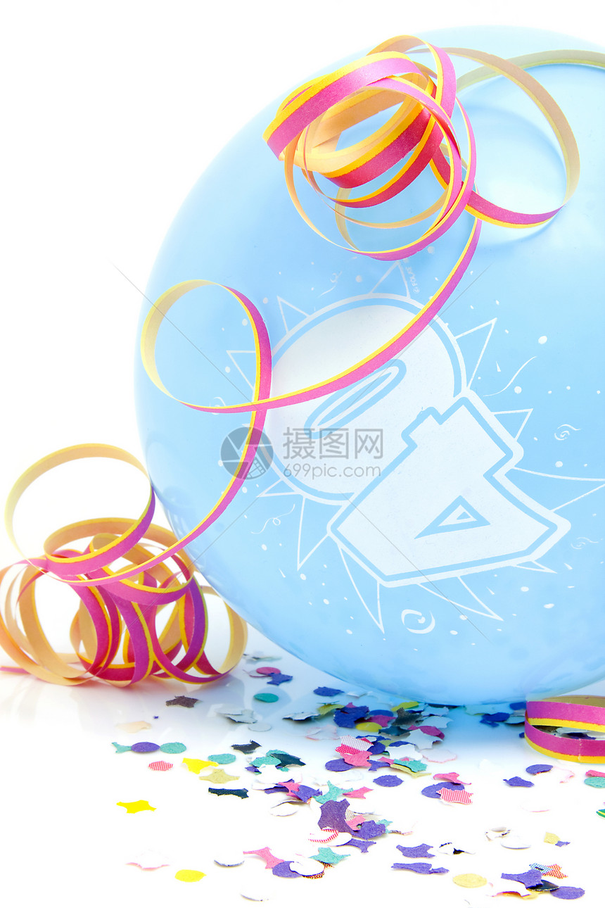 蓝色生日气球 40号图片