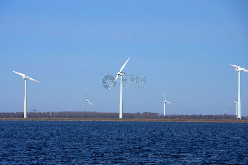 能源风力制造厂绿色风车环境旋转力量涡轮资源天空活力图片