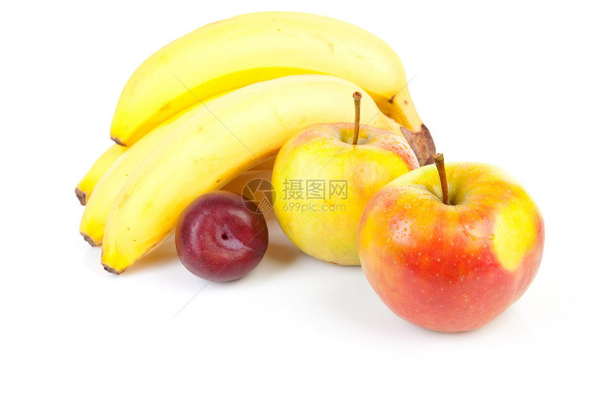 新鲜水果李子食物香蕉黄色维生素图片