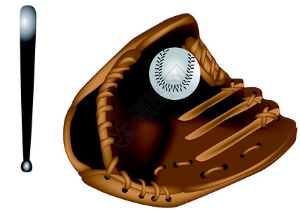 棒球球 手套 蝙蝠背景图片