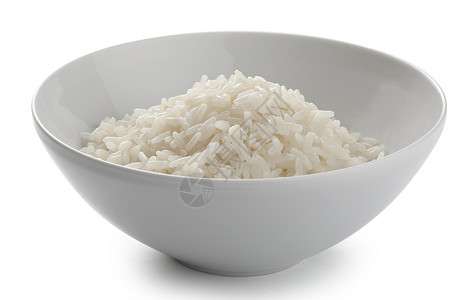 大米树谷物盘子白色食物背景图片