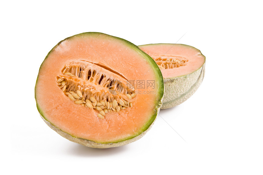 新鲜甜瓜饮食小吃条纹绿色水果宏观圆形食物种子农业图片