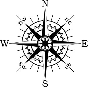 矢量指南针地球罗盘巡航黑色插图玫瑰波浪状航行星星拨号背景图片