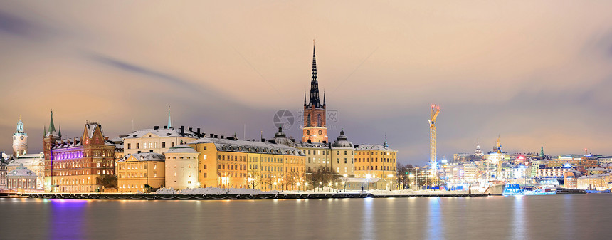 斯德哥尔摩市风景旅游地平线建筑运输教会建筑学旅行首都天空港口图片