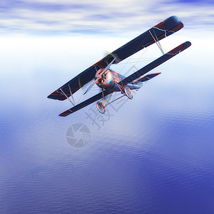 双翼飞机数字双机可视化插图计时器交通运动渲染旅行航班双翼飞行员天空背景