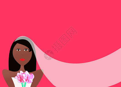 非裔美裔新娘高清图片