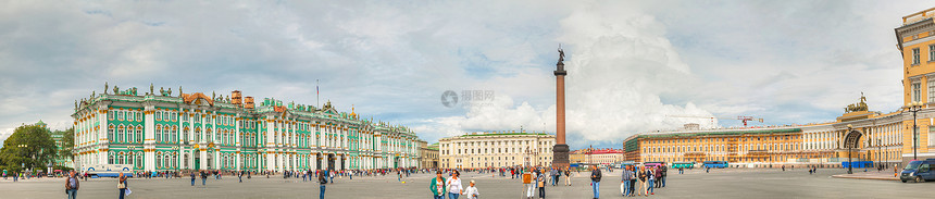 圣彼得宫(Dvortsovaya)广场亚历山大列图片