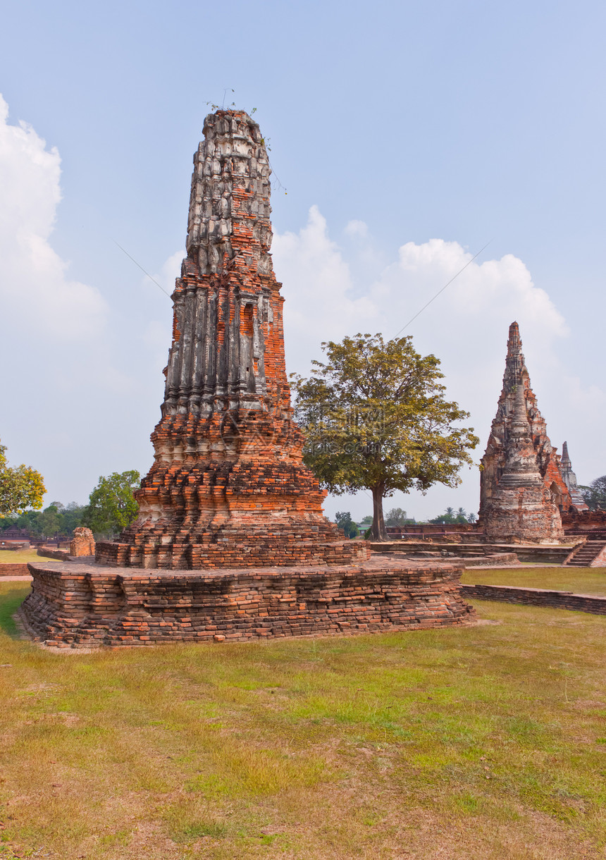 Ayutthaya的寺庙宗教旅游灰色旅行废墟石头信仰城市图片