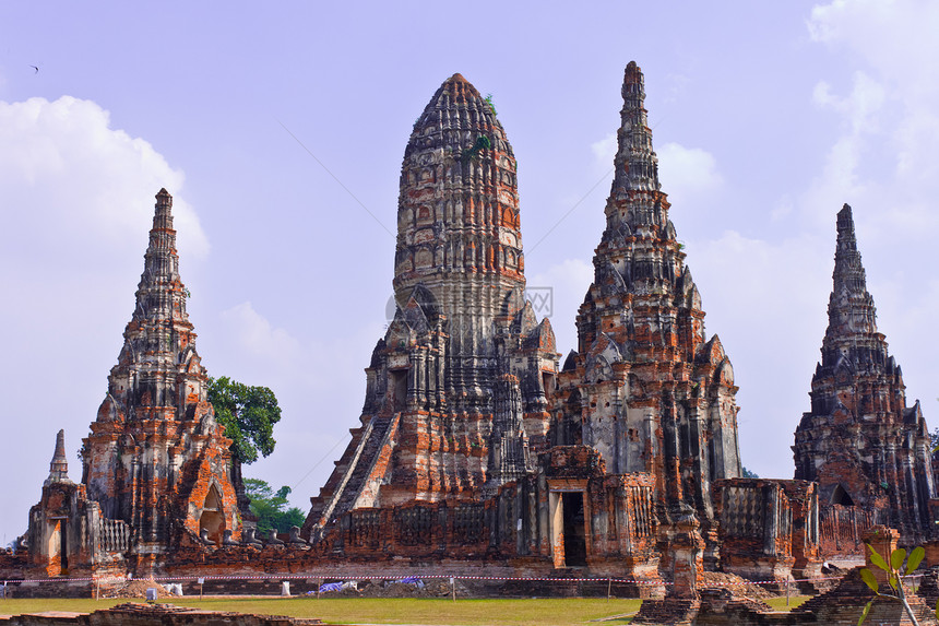 Ayutthaya的寺庙宗教旅游灰色石头旅行废墟信仰城市图片