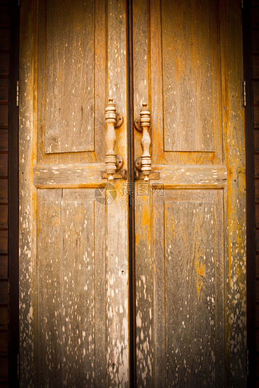 旧门背景木头木材入口指甲风格钥匙废墟农场风化乡村图片