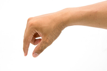 雄性手和手臂的形状清晰 伸向孤立的东西食指按钮手势女孩手指女性白色电子界面解决方案背景图片