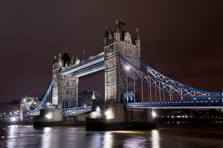 夜幕前塔桥背景图片