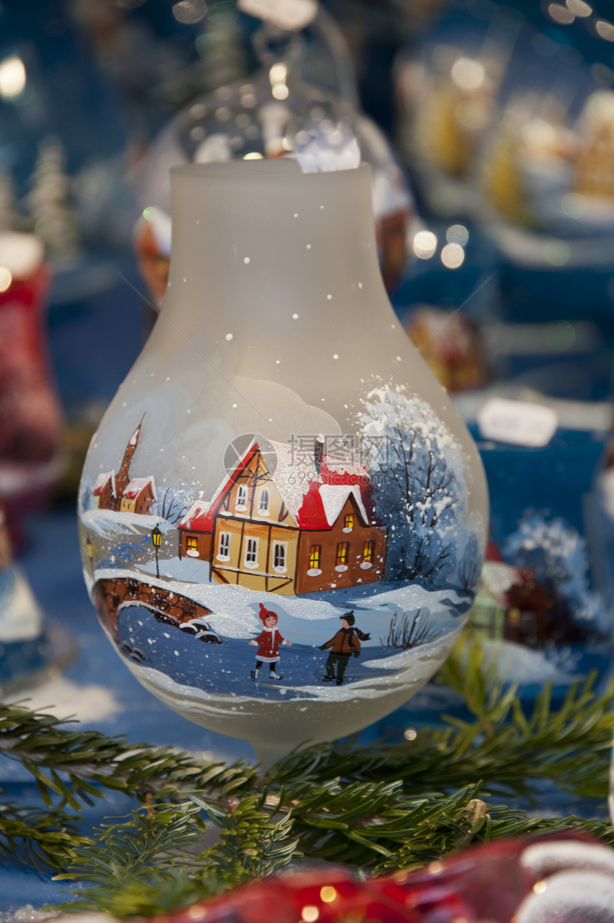神圣的圣诞节蜡烛持有者景观季节性火花乐趣问候语庆典辉光烛台风格装饰品图片